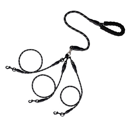 No-Tangle 3-Dog Bungee Leash | Heavy Duty | Reflective | Absorbing (4)