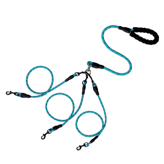 No-Tangle 3-Dog Bungee Leash | Heavy Duty | Reflective | Absorbing (3)