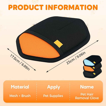 Blue & Black Electrostatic Pet Hair Removal Gloves