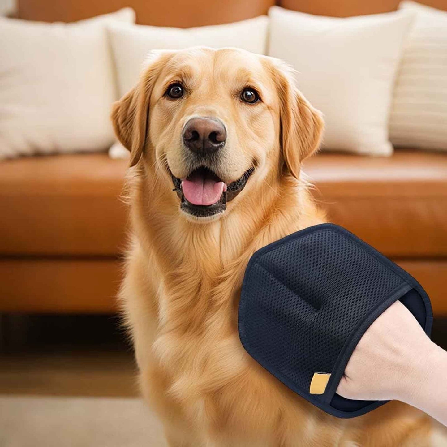 Blue & Black Electrostatic Pet Hair Removal Gloves