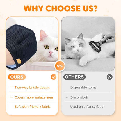 Blue Pet Static Electricity Hair Removal Gloves | Reusable | Dog & Cat