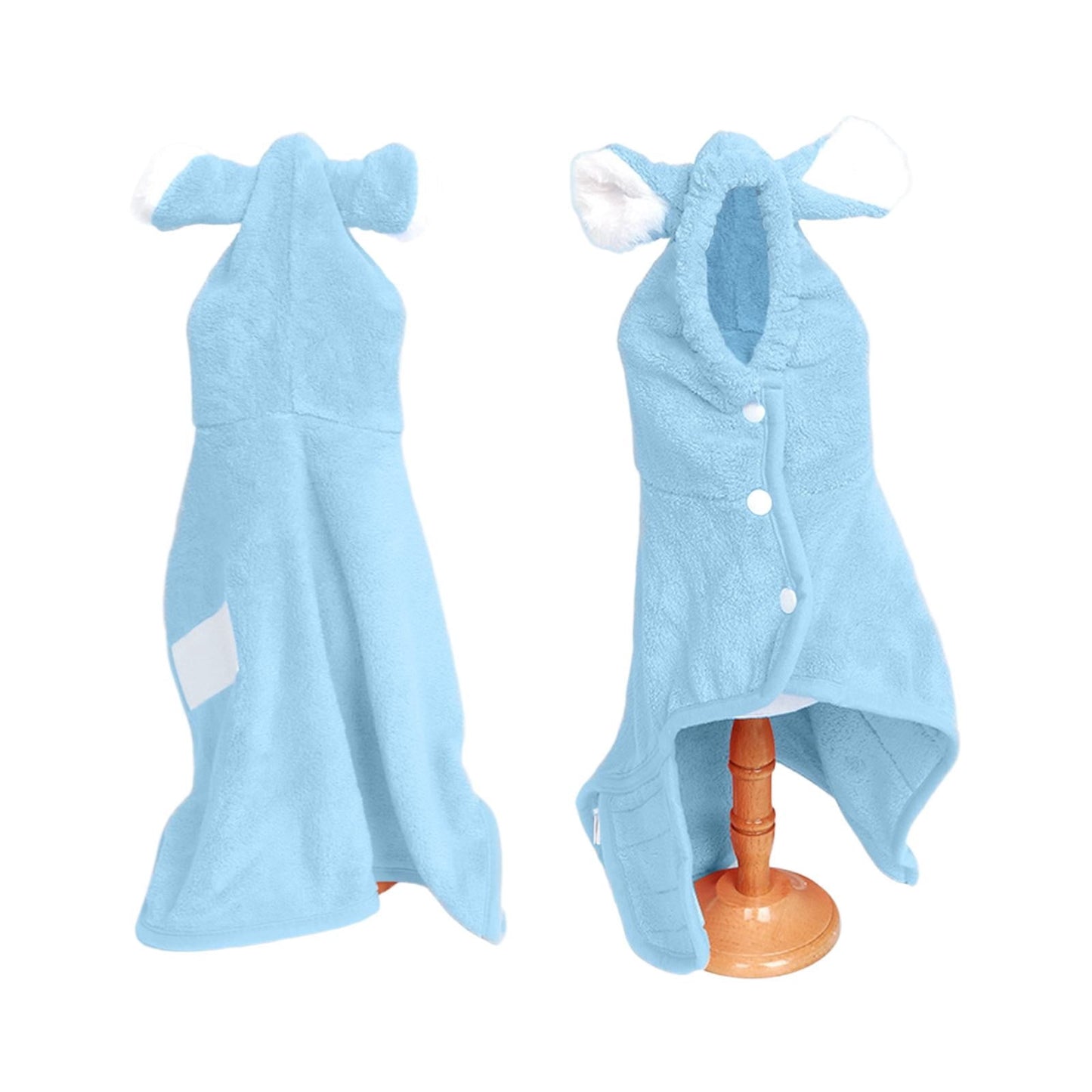 Puppy Bathrobe with Hood | XS Blue