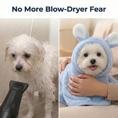 Puppy Bathrobe with Hood | XS Blue