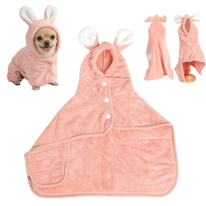 Puppy Bathrobe with Hood | L Pink