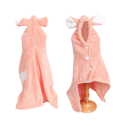 Puppy Bathrobe with Hood | L Pink