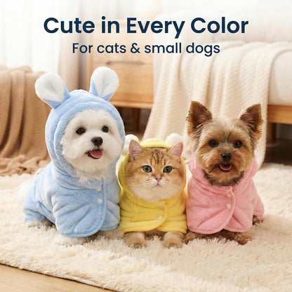 Puppy Bathrobe with Hood | L Pink