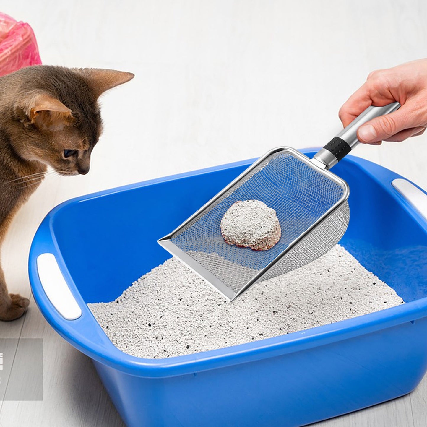 Stainless Steel Cat Litter Shovel | Fine Mesh | Easy Grip