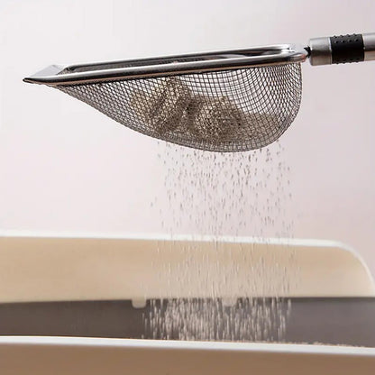 Stainless Steel Cat Litter Shovel | Fine Mesh | Easy Grip