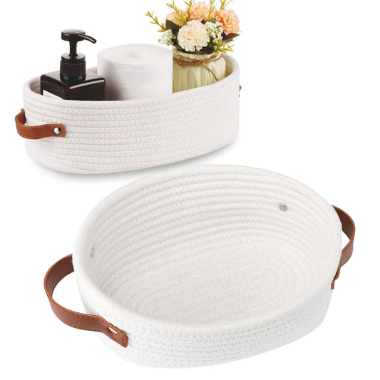 Cat Ears Pet Toy Organizer Basket | Woven Cotton Rope