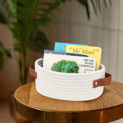 Cat Ears Pet Toy Organizer Basket | Woven Cotton Rope