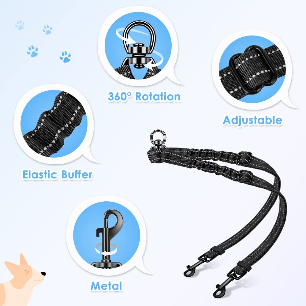 Dual Dog Leash | Black