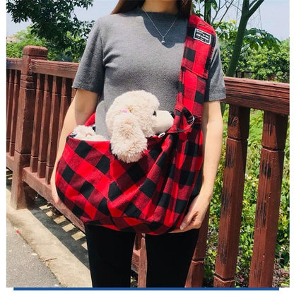 Reversible Dog Carrier Sling | Adjustable Hands-Free Pet Tote Bag