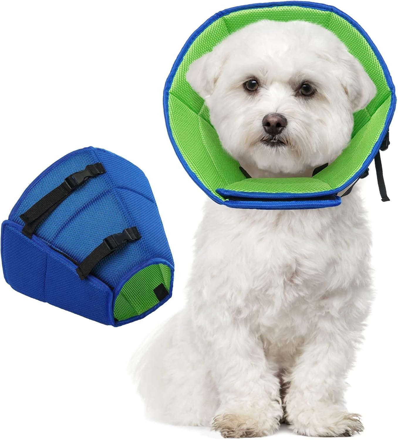 Dog Cone Recovery Collar | Adjustable Soft Elizabethan Collar | Size S