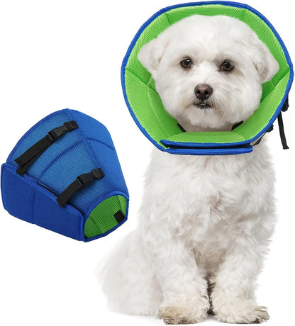Dog Cone Recovery Collar | Adjustable Soft Elizabethan Collar | Size S