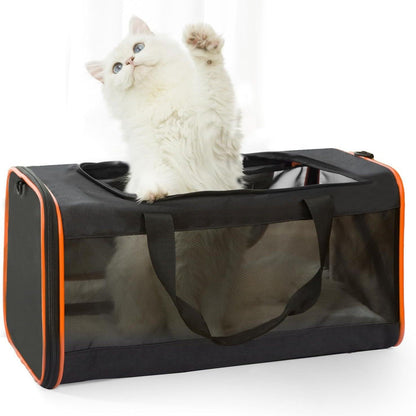 Soft Pet Carrier Travel Bag | Large Cats 20lbs+ and Small Dogs