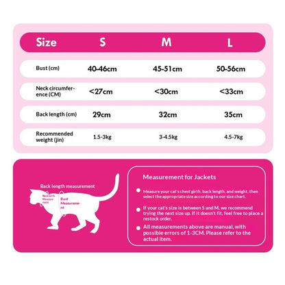 Dog/cat Jacket Outdoor Indoor Activities Waterproof Windproof