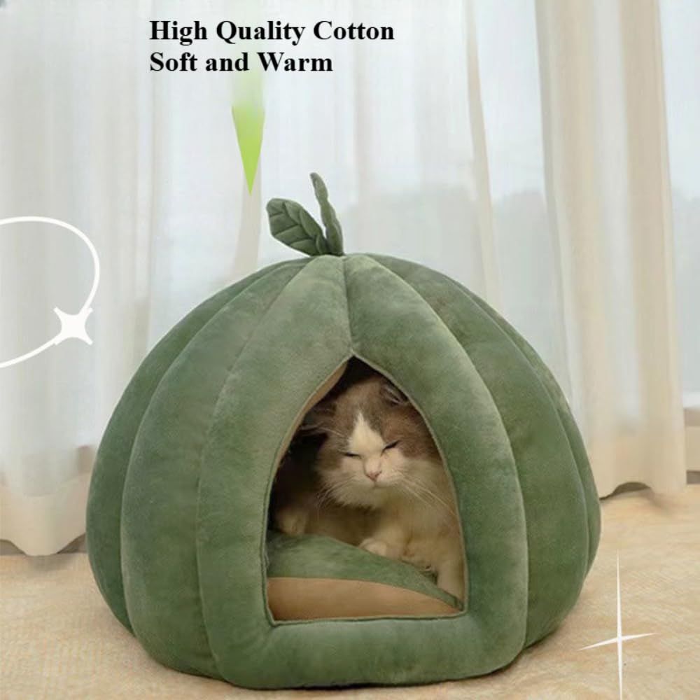 Pumpkin Shape Cat Cave Bed | S