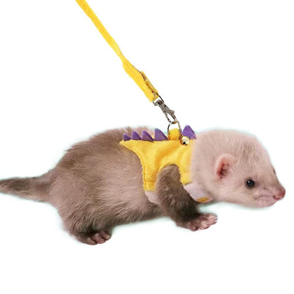 Small Animal Harness and Leash Set | Yellow