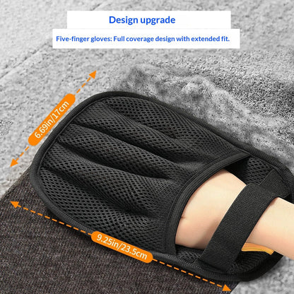 Upgraded Five-Finger Electrostatic Pet Hair Glove — 2pcs