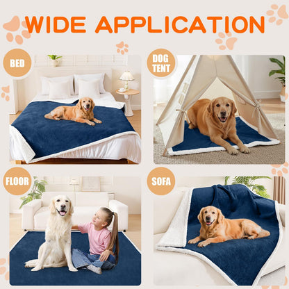 Dog Blankets for Small Dogs - Waterproof Cat Blanket Washable