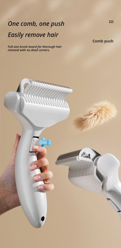 One-Touch Self-Cleaning Pet Detangling Comb | Dog & Cat | Hair