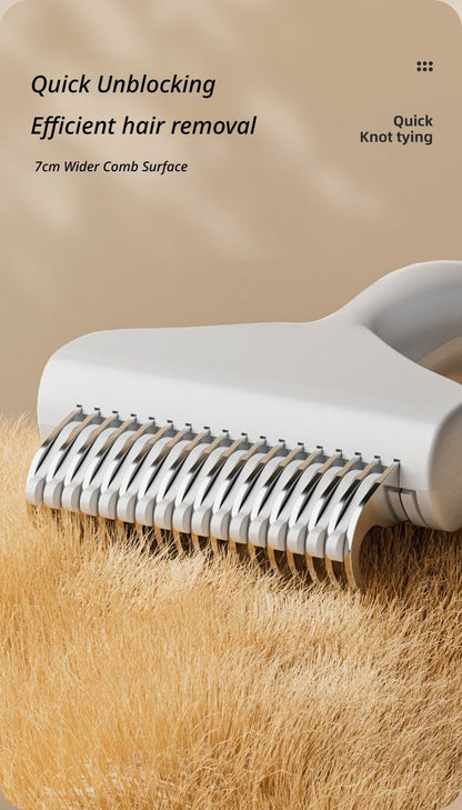 One-Touch Self-Cleaning Pet Detangling Comb | Anti-Static | Dog & Cat