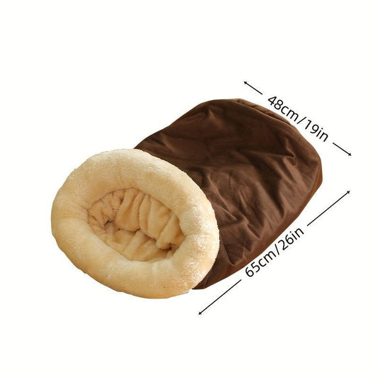Universal Warm Pet Bed for Cats and Dogs Dark Brown