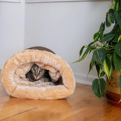 Universal Warm Pet Bed for Cats and Dogs Dark Brown