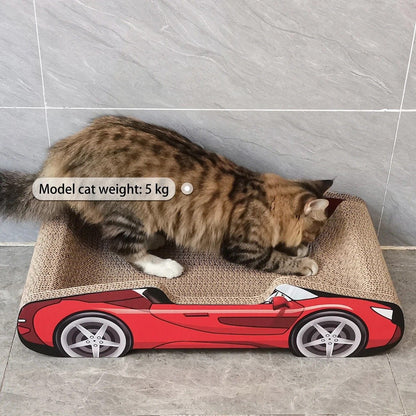 Pink Racing Car Cat Scratcher Bed