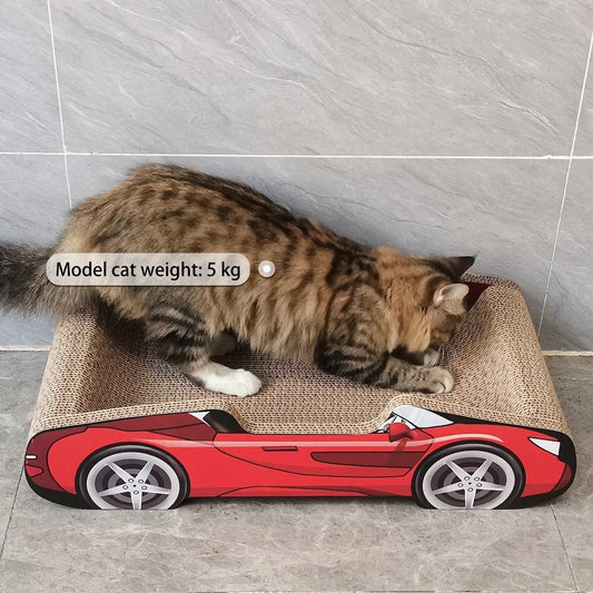 Pink Racing Car Cat Scratcher Bed