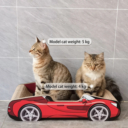 Pink Racing Car Cat Scratcher Bed