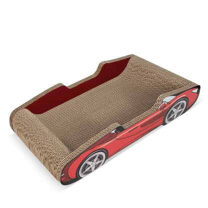 Pink Racing Car Cat Scratcher Bed