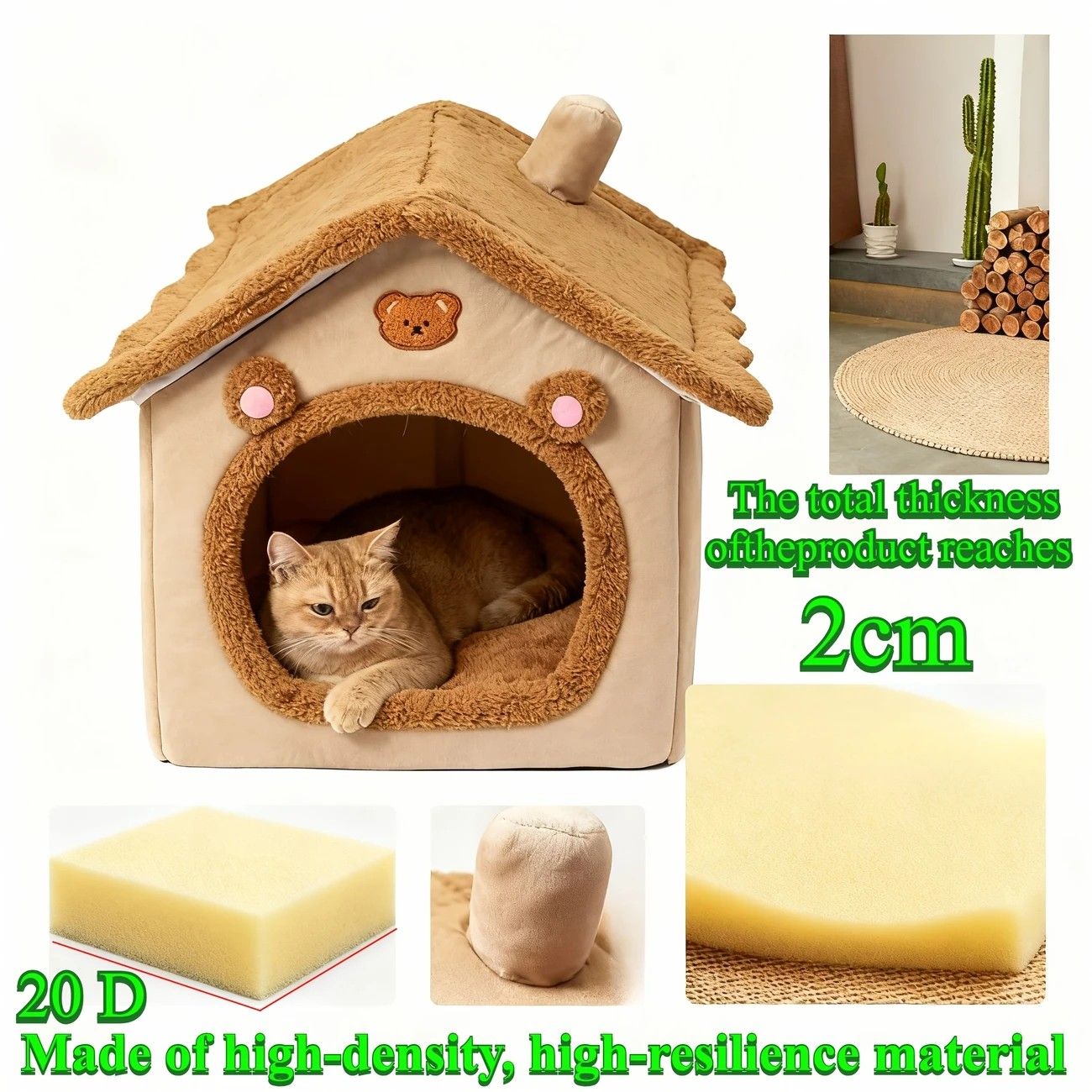 Detachable Washable Cat Cave Nest | M