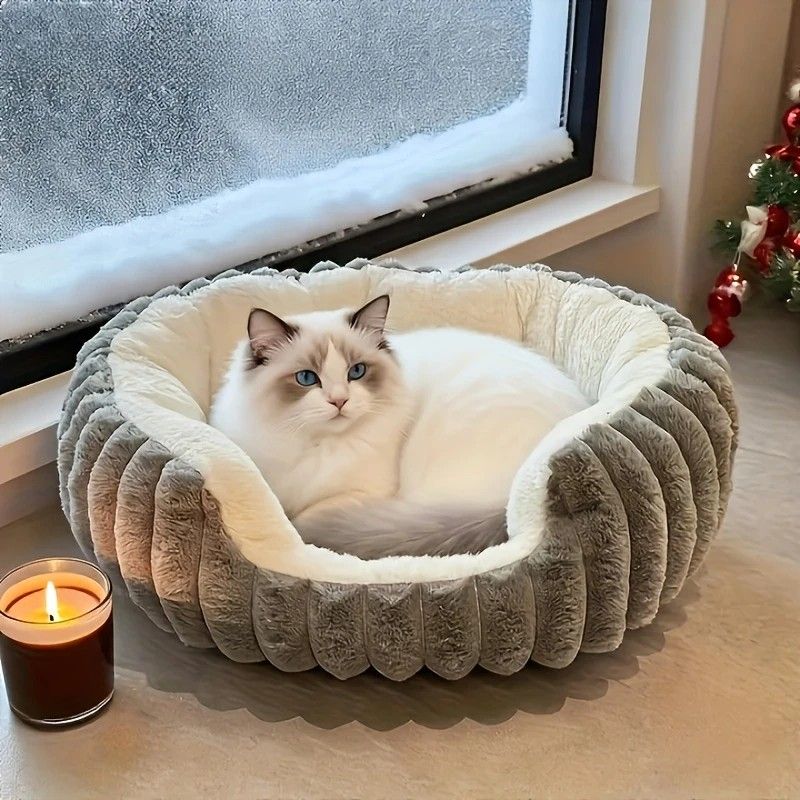 Winter Thick Rabbit Fur Pet Bed | Ultra Warm | M