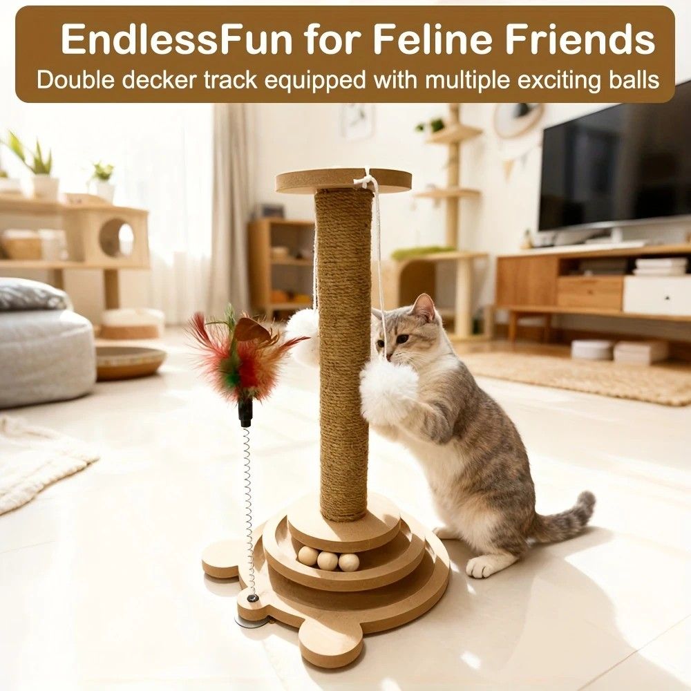 Interactive Cat Scratching Post