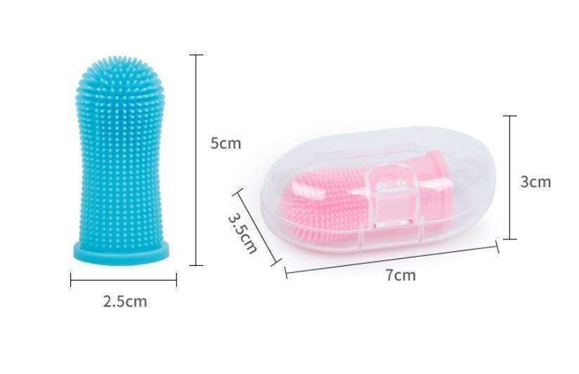 4-pack Dog Toothbrush Pet Finger Toothbrush for Teeth Cleaning