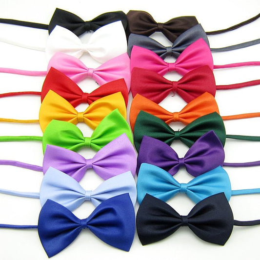 18 pcs Dog Bow Tie Collar, Red, for Small to Medium Pets