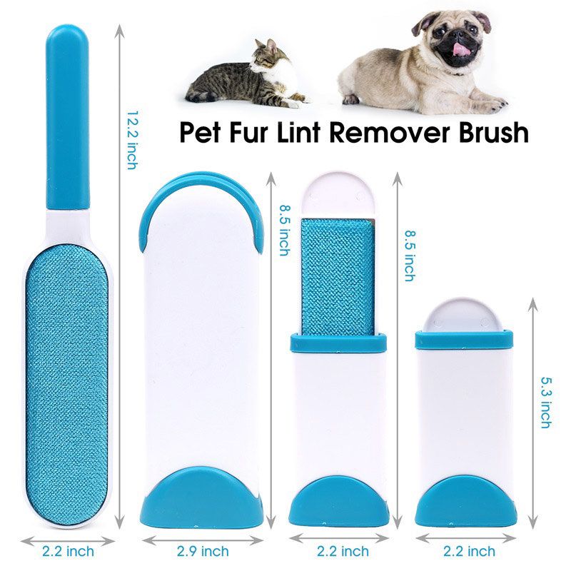 2-Pack Self-Cleaning Pet Fur Remover Brush | Reusable | Dog & Cat