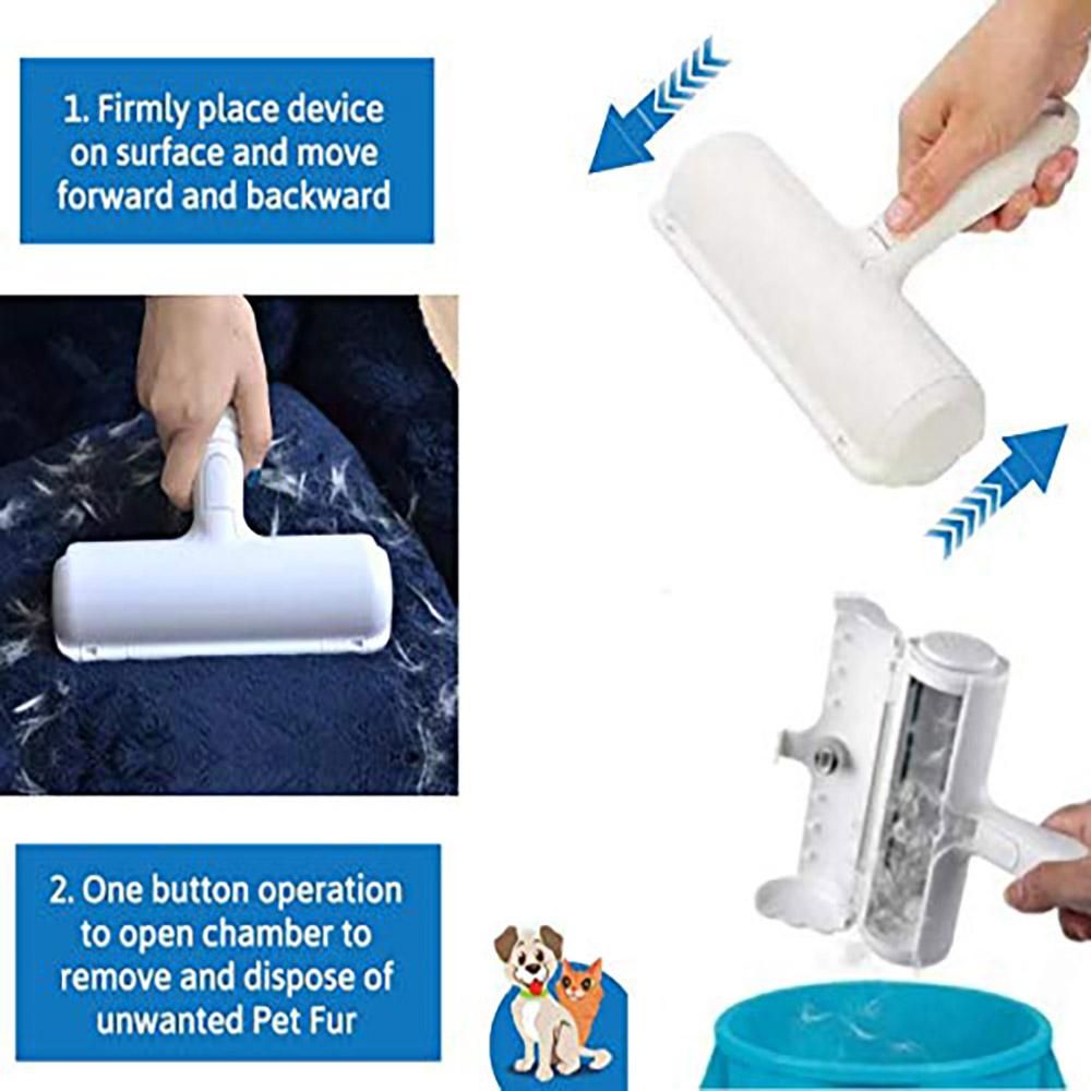 Blue Pet Hair Roller Remover for Dogs & Cats | Reusable Lint Roller