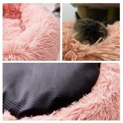 Fluffy Dog Bed Cat Bed 60cm, Light Grey