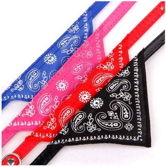 Dog collar bandana scrunchie scarf, red
