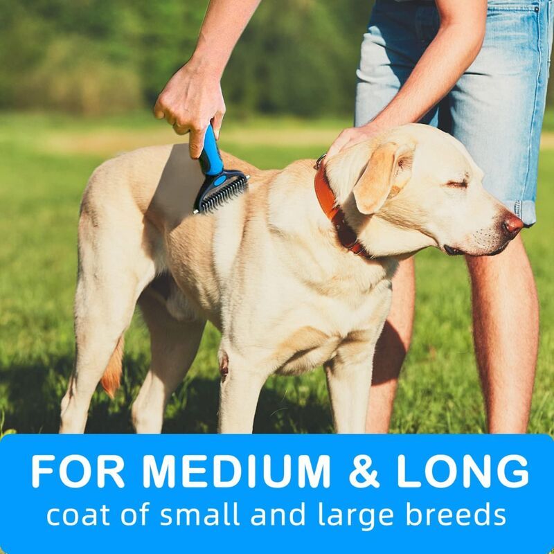 Undercoat Deshedding Brush for Dogs & Cats | Medium to Long Hair