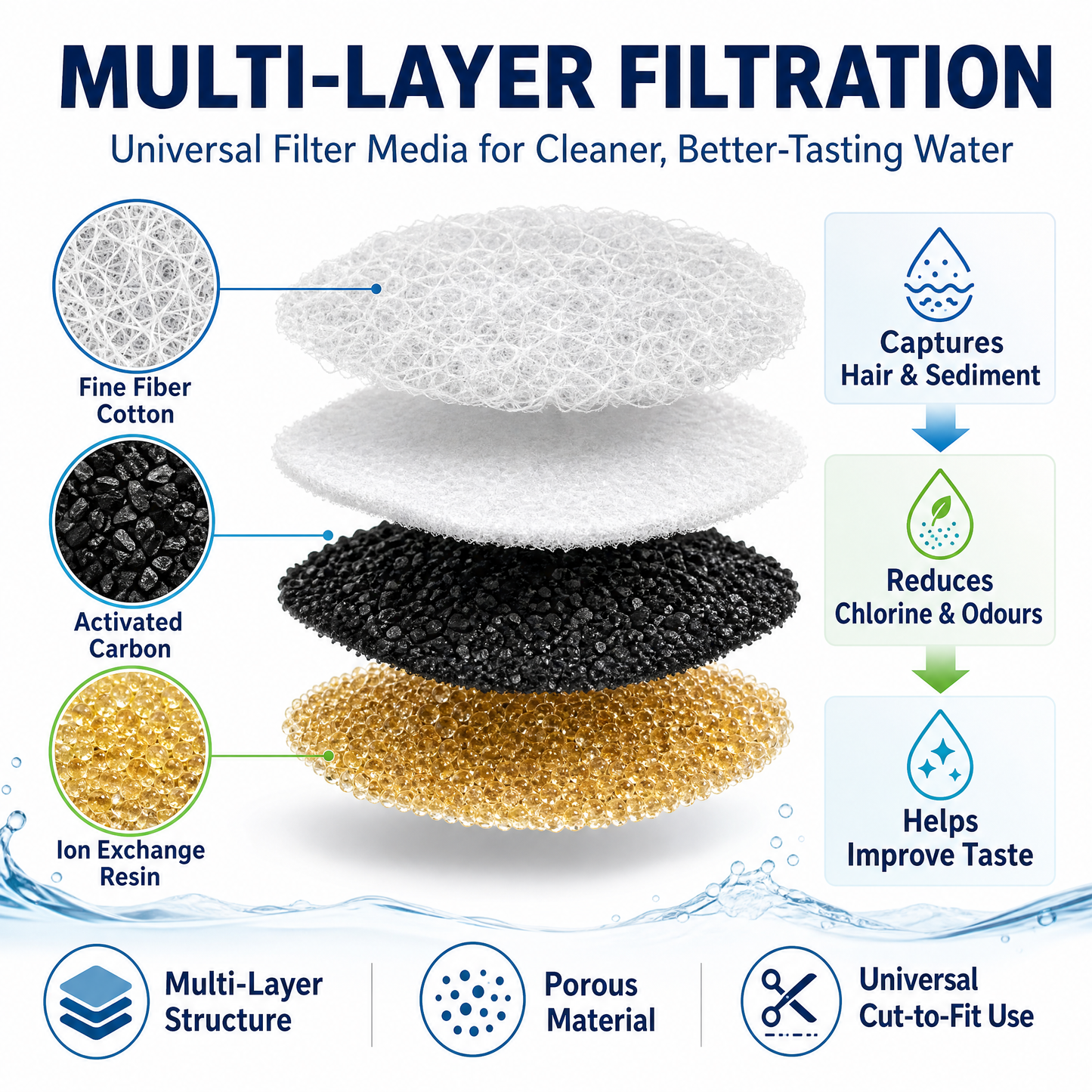 Cat Water Fountain Replacement Filters 6-Pack