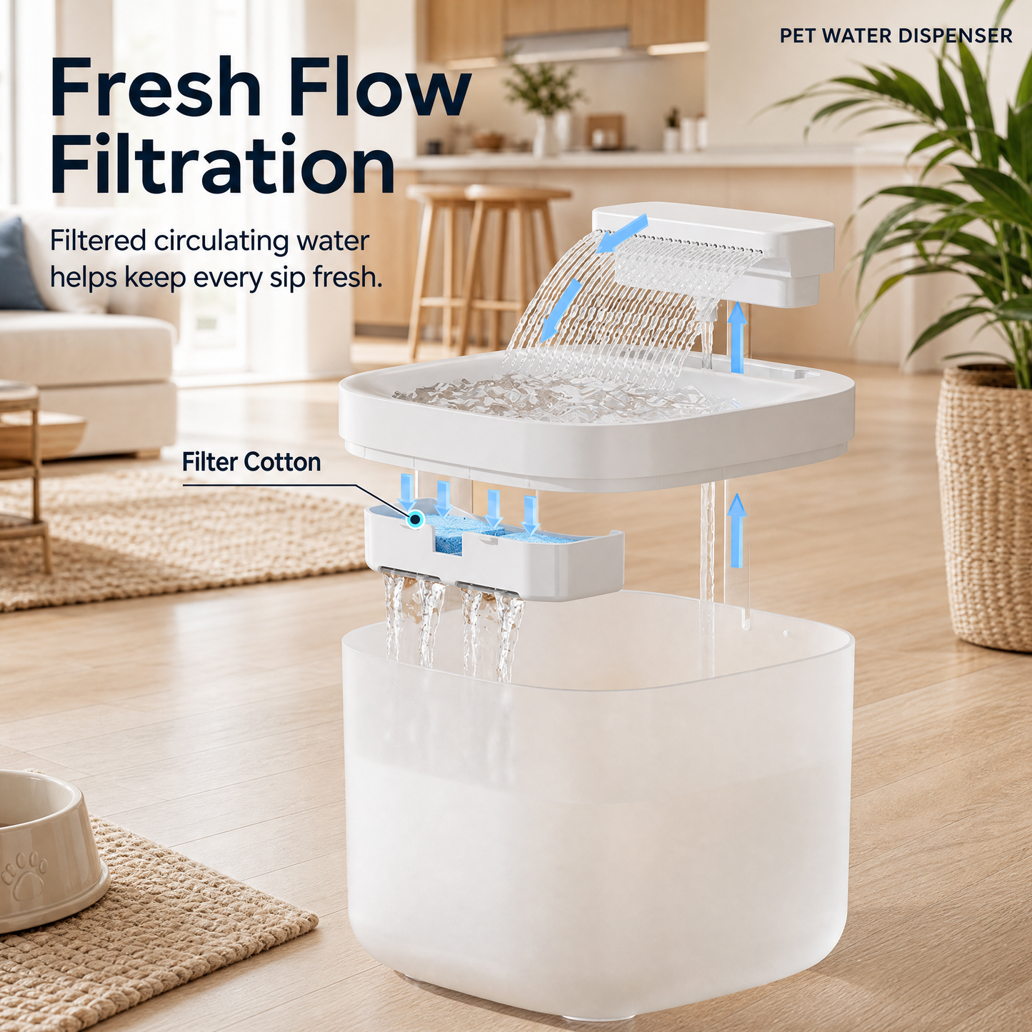 Cat Water Fountain Replacement Filters 6-Pack