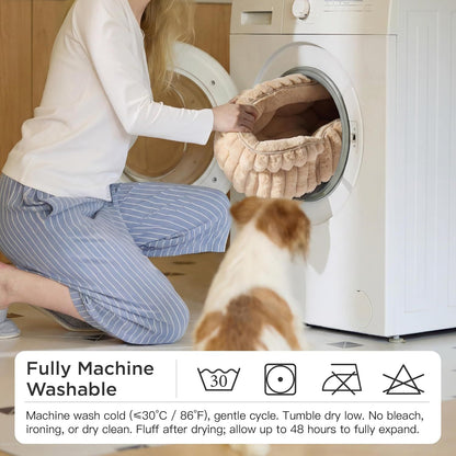 Cat Bed, Washable Round Cute Cat Beds for Indoor Cats