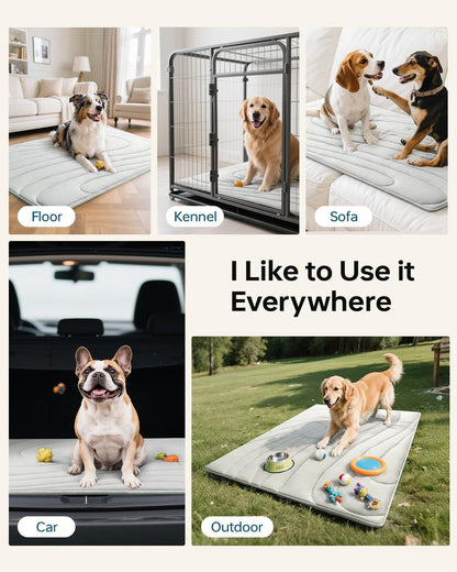 Cooling Mat for Dogs, 59" x 40" Self-Cooling Dog Bed with Arc-Chill | Grey