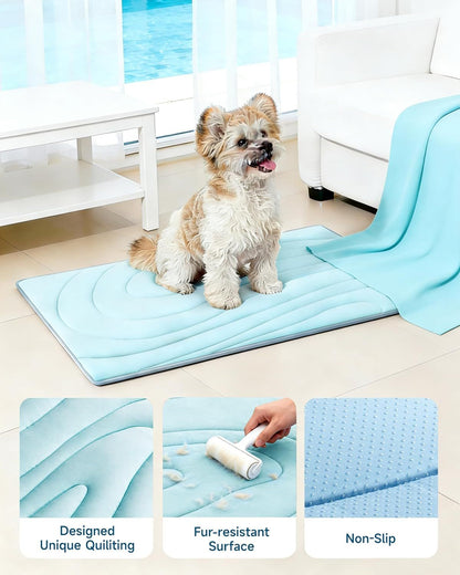 Cooling Mat for Dogs, 48"x28" Self-Cooling Pet Bed