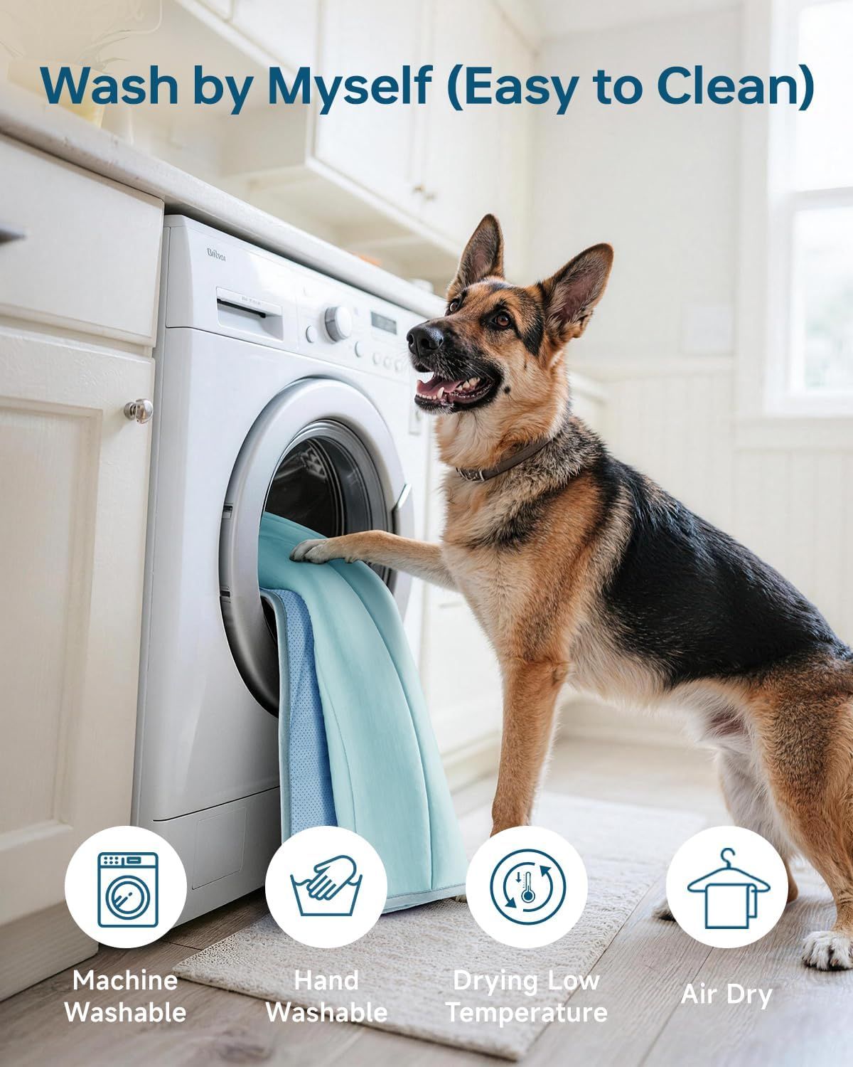 Cooling Mat for Dogs, 48"x28" Self-Cooling Pet Bed
