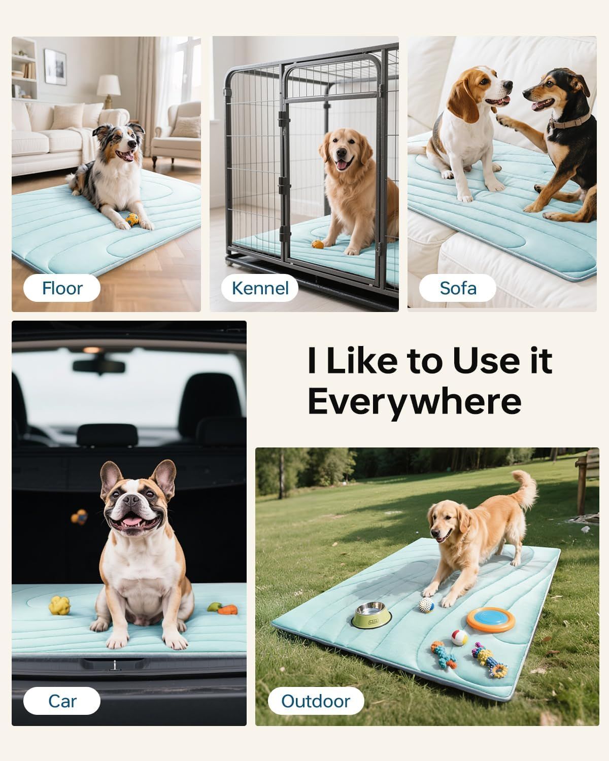 Cooling Mat for Dogs, 59"x40" Self-Cooling Pet Bed