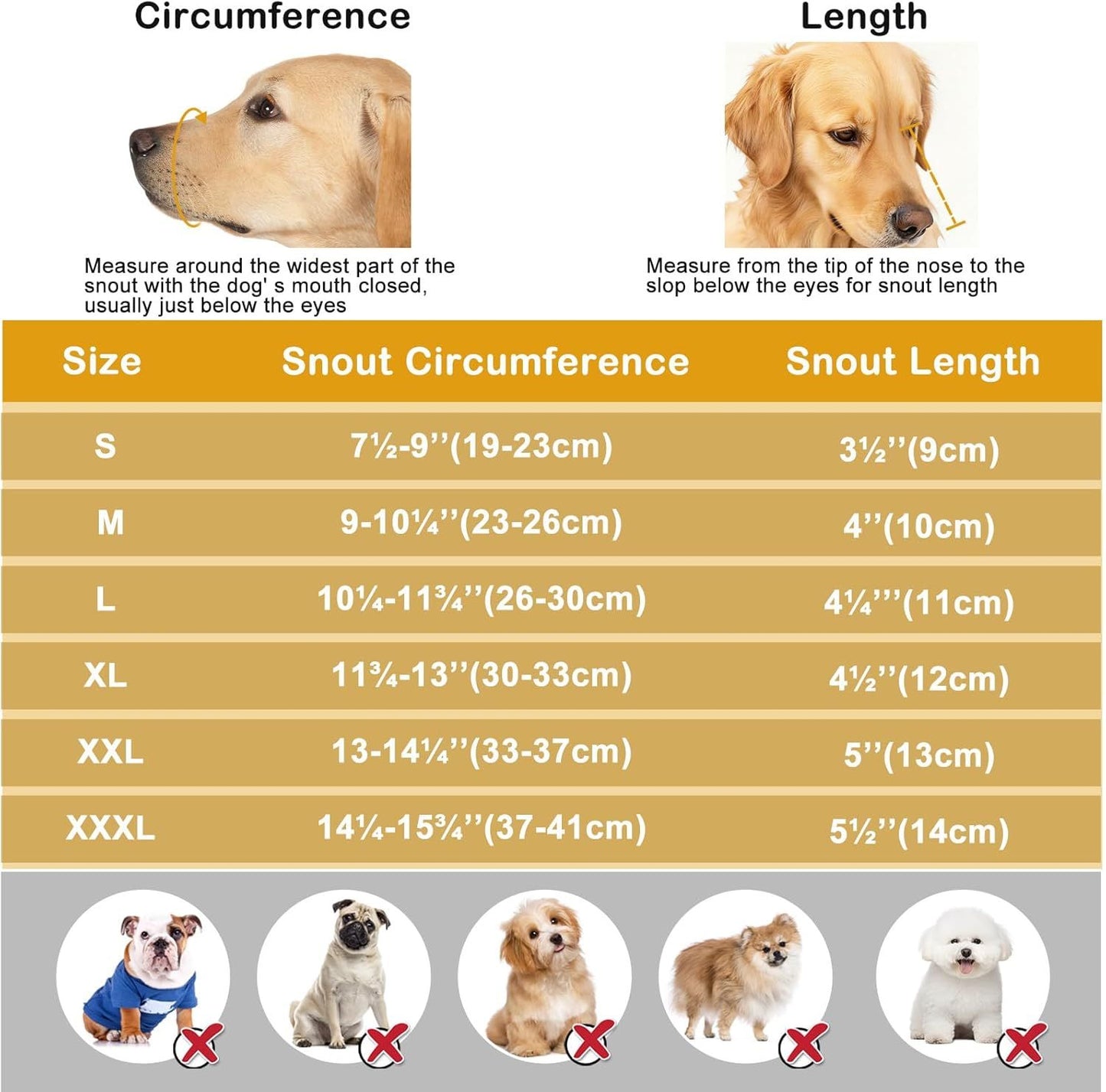 Dog Muzzle, Soft Breathable Dog Muzzles Suitable Dogs — XL